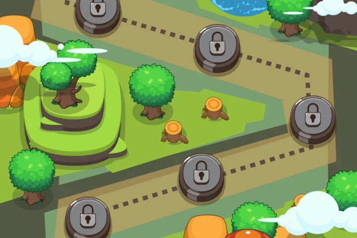 Vector Top-Down Level Map Asset Pack