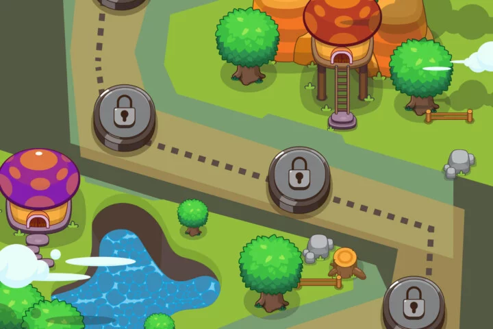 Vector Top-Down Level Map Asset Pack