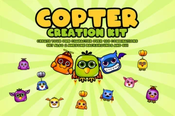 Cartoon Copter Game Asset Mini Kit Cartoon Copter Game Asset Mini Kit