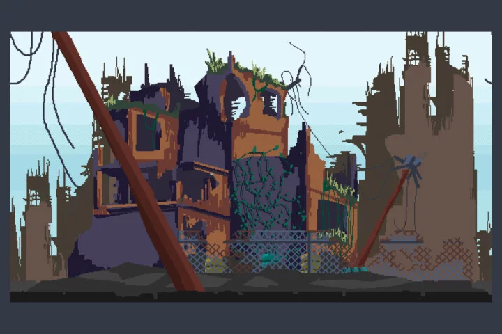 City Ruins Pixel Art Background Pack