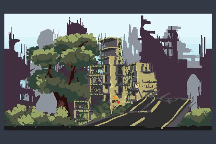 City Ruins Pixel Art Background Pack