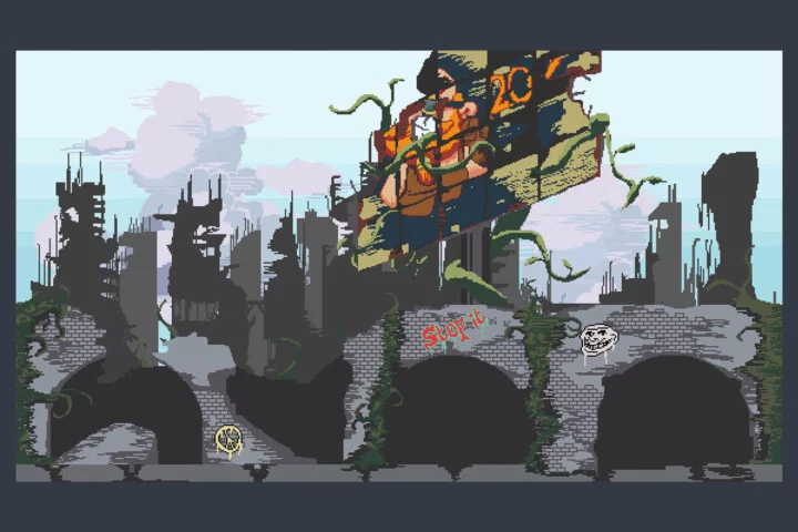 City Ruins Pixel Art Background Pack