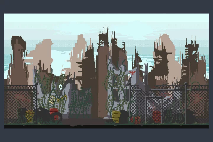 City Ruins Pixel Art Background Pack