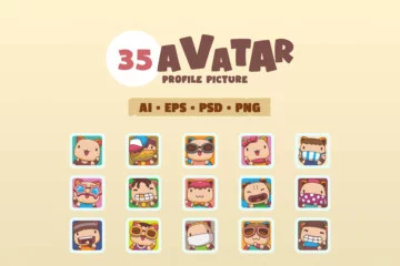 Cute Avatars Game Asset Pack Cute Avatars Game Asset Pack