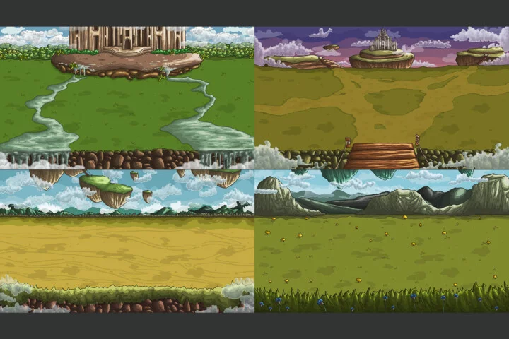 Flying Island Battle Backgrounds