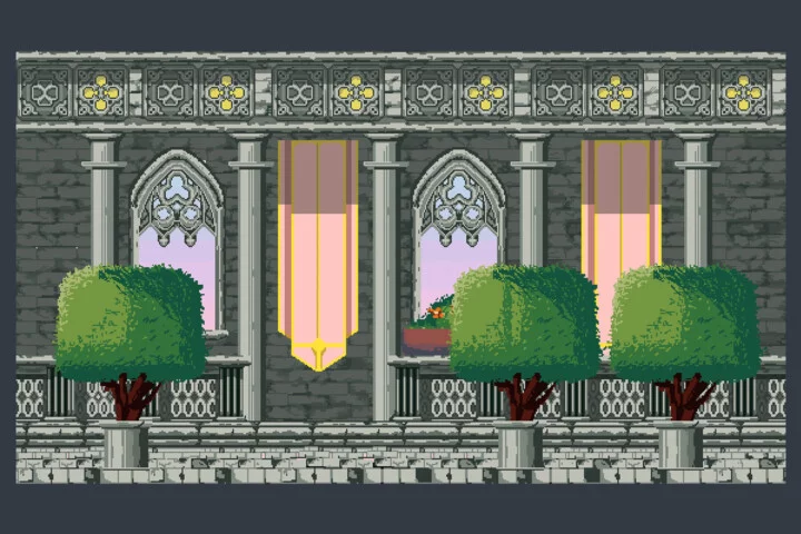 Free Castle Interior Pixel Game Backgrounds