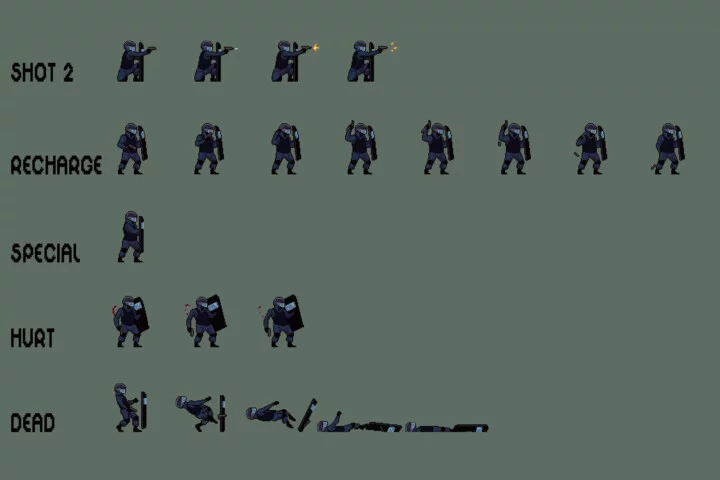 SWAT 2D Pixel Art Character Sprite Pack