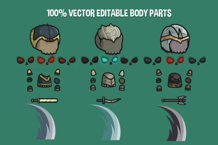 Chibi Skeleton King Character Sprites