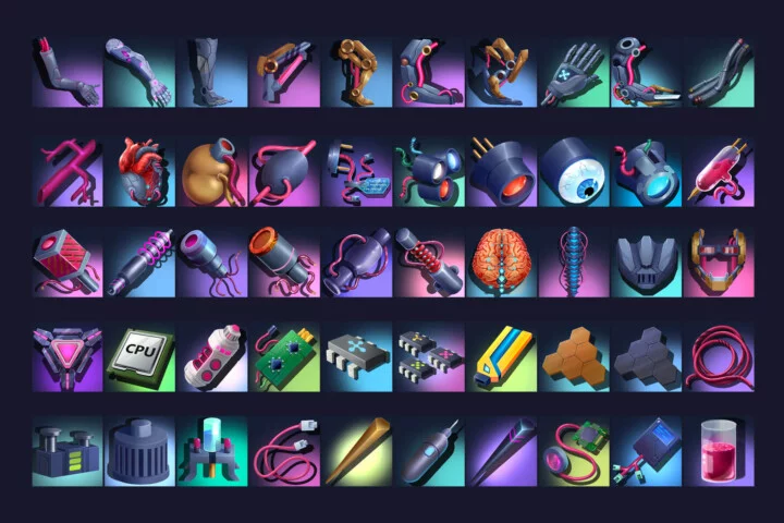 Cyberpunk Implant Game 512×512 Icons