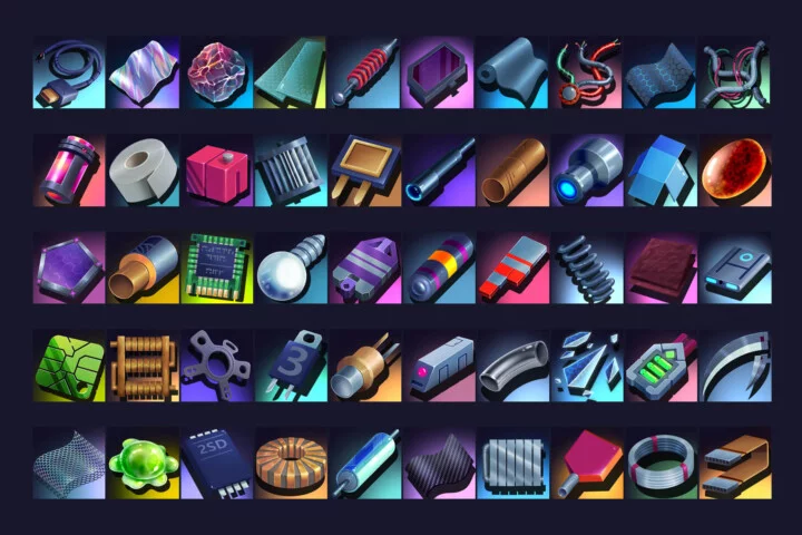 Cyberpunk Resource Game 512×512 Icons