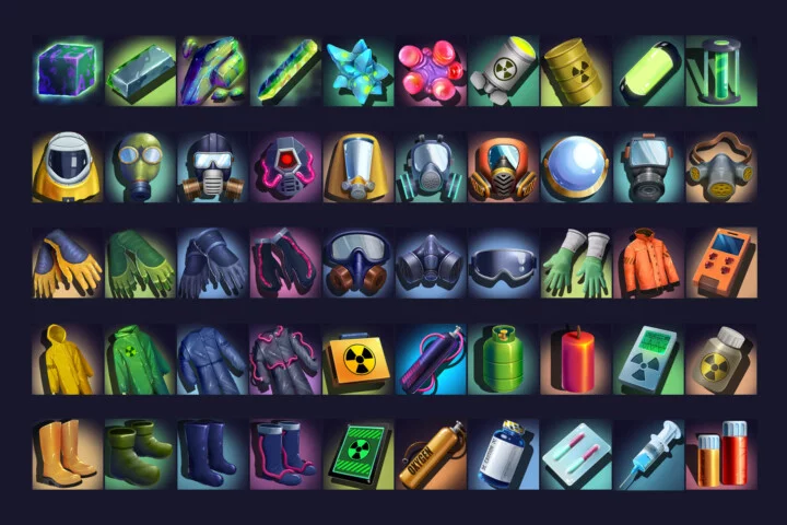 Free Cyberpunk Radiation Game Icons