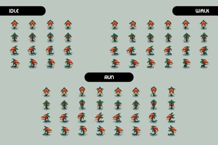 Free Predator Plant Mobs Pixel Art Pack