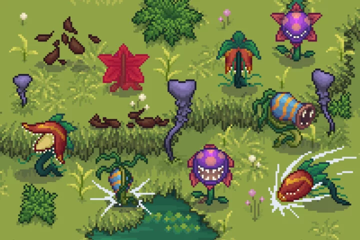 Free Predator Plant Mobs Pixel Art Pack