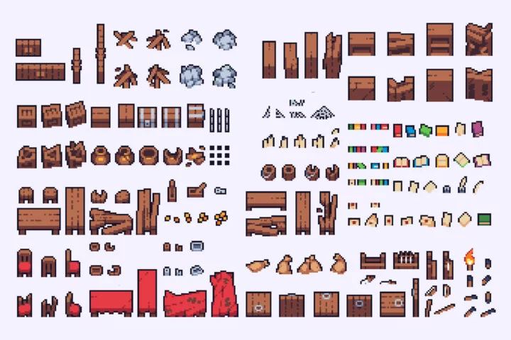 Free Top-Down Roguelike Game Kit Pixel Art