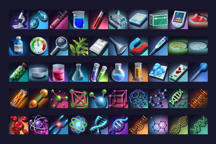 Cyberpunk Genetic Game Icons