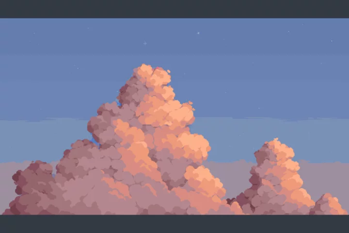 Free Pixel Art Cloud and Sky Backgrounds
