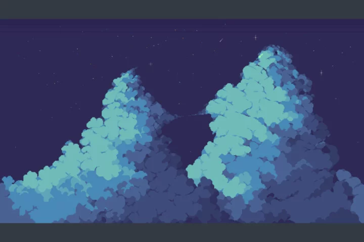 Free Pixel Art Cloud and Sky Backgrounds