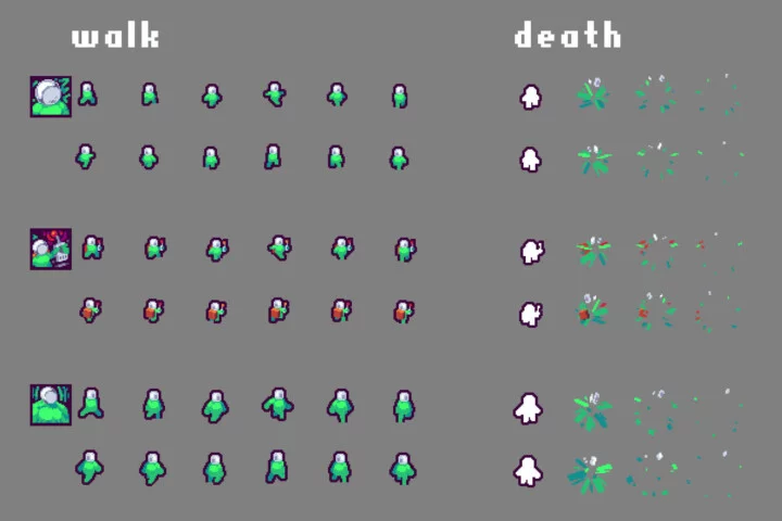 Free Roguelike Shoot ’em up Pixel Art Game Kit