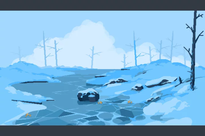 Free Winter Nature Pixel Game Backgrounds