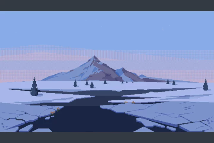 Free Winter Nature Pixel Game Backgrounds