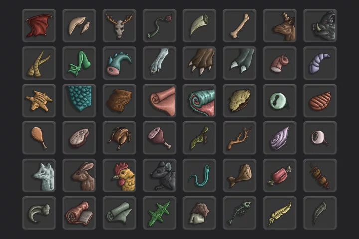 Hunting Trophy Loot Vector Icons