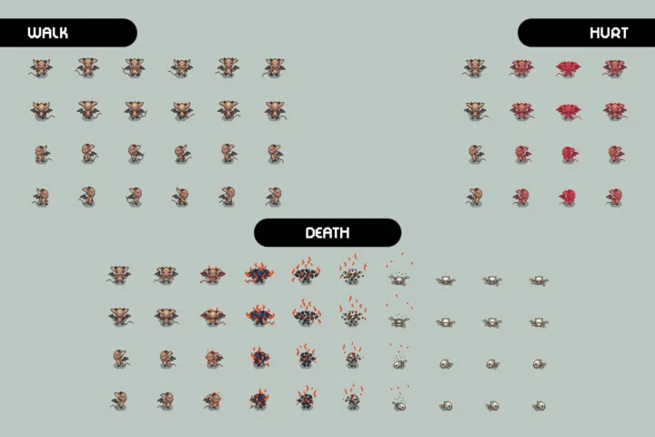Imp Mobs Pixel Art Character Sprite Pack