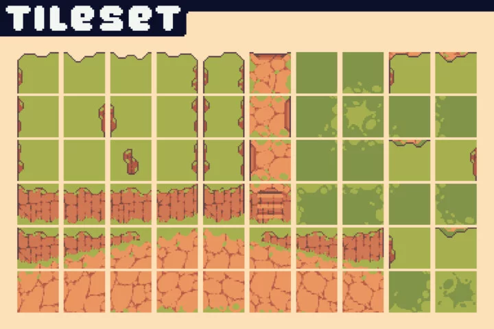 Castle Pixel Tileset for Defense Game