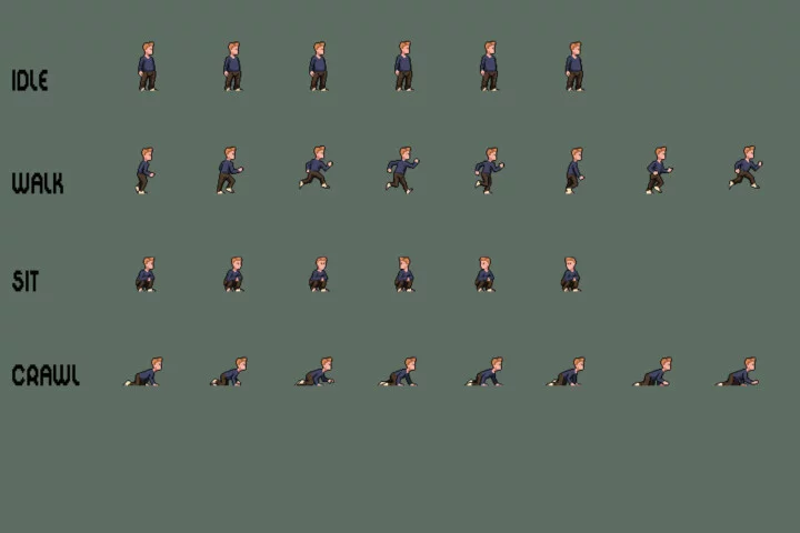 Children Sprite Sheet Pixel Art Pack