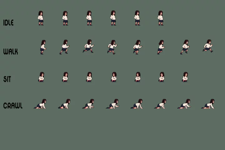 Children Sprite Sheet Pixel Art Pack