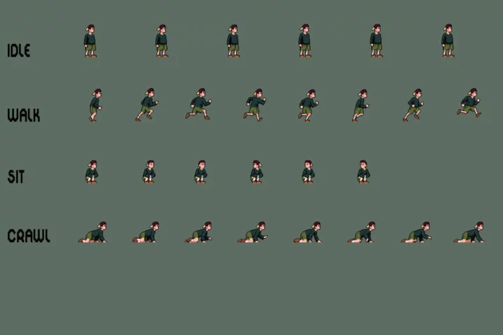 Children Sprite Sheet Pixel Art Pack