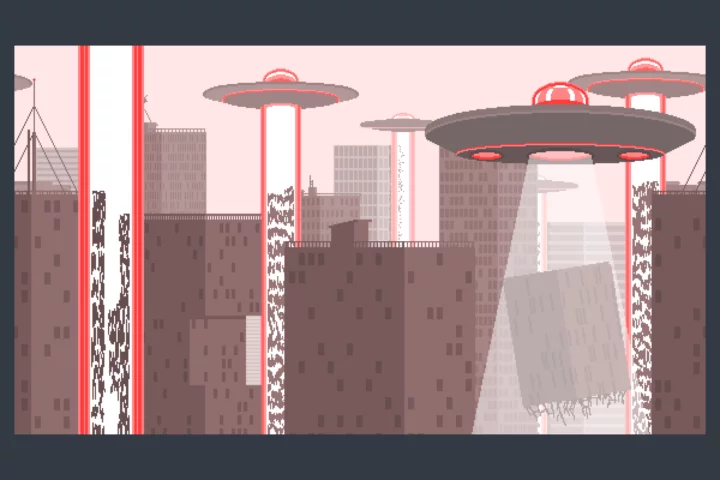 Free City Ruin Backgrounds Pixel Art