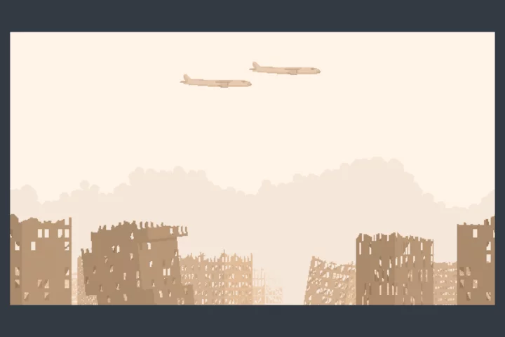 Free City Ruin Backgrounds Pixel Art