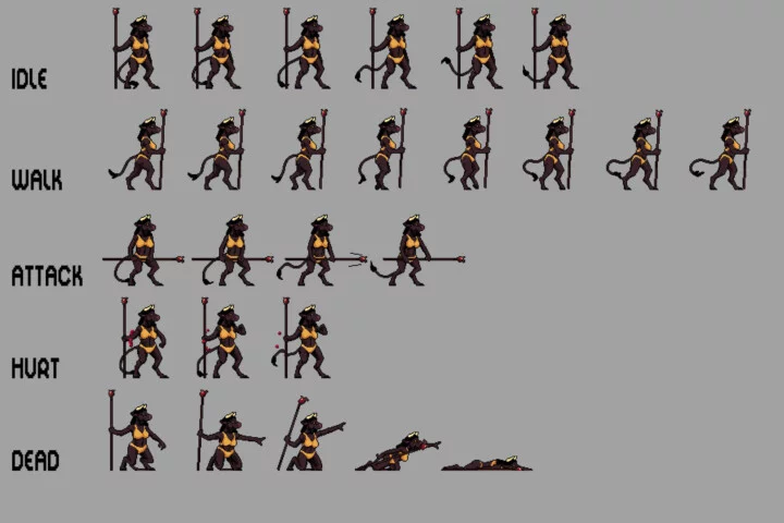 Free Minotaur Sprite Sheet Pixel Art Pack