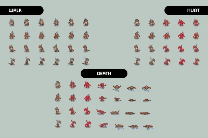 Lizardmen Pixel Art Character Sprite Pack