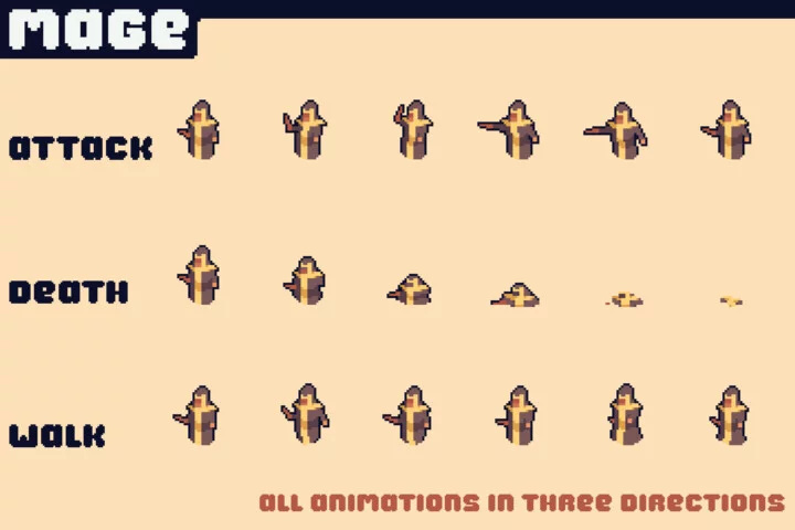 Medieval Enemy for TD Pixel Asset Pack