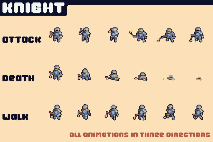 Medieval Enemy for TD Pixel Asset Pack