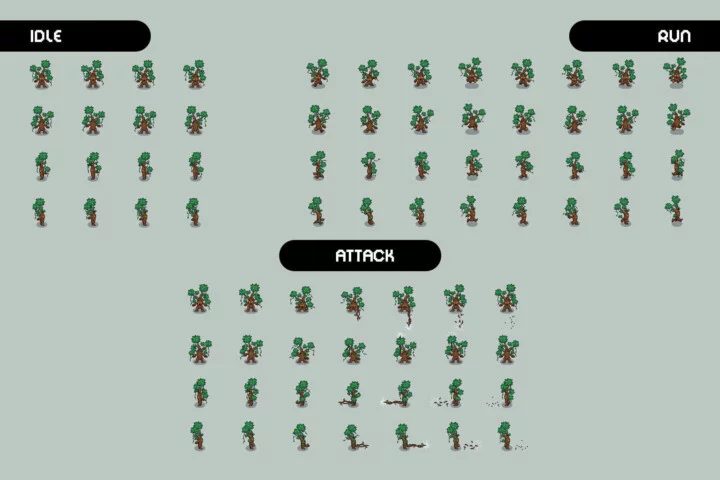 Top-Down Pixel Ent Character Sprites