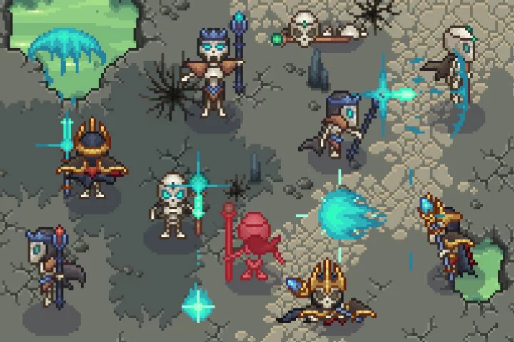 Top-Down Pixel Lich Character Sprites
