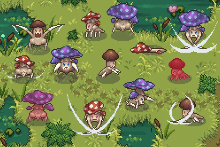 Top-Down Pixel Mushroom Sprite Pack
