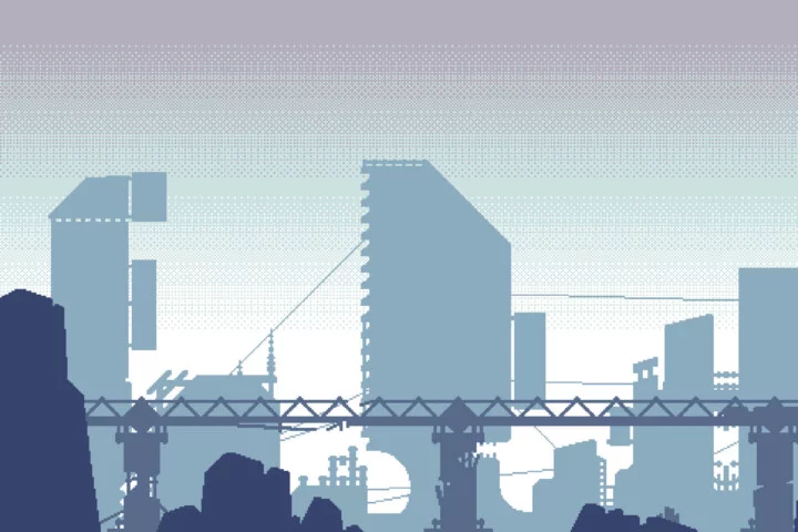 Beach Pixel Art Tileset for Cyberpunk Topic