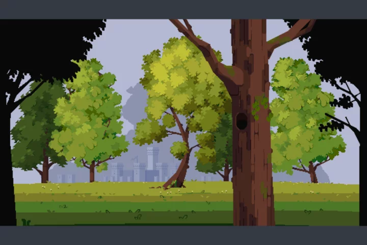 Castle Landscape Pixel Game Backgrounds