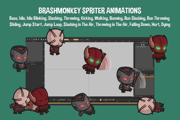 Chibi Blood Demon Character Sprites