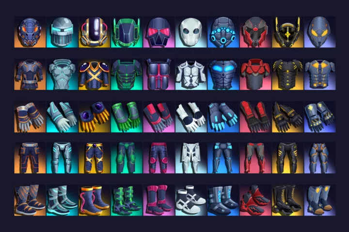Cyberpunk Armor Game Icons