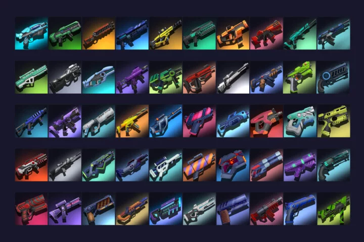 Cyberpunk Gun Game Icons