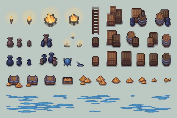 Free 2D Top-Down Pixel Dungeon Asset Pack