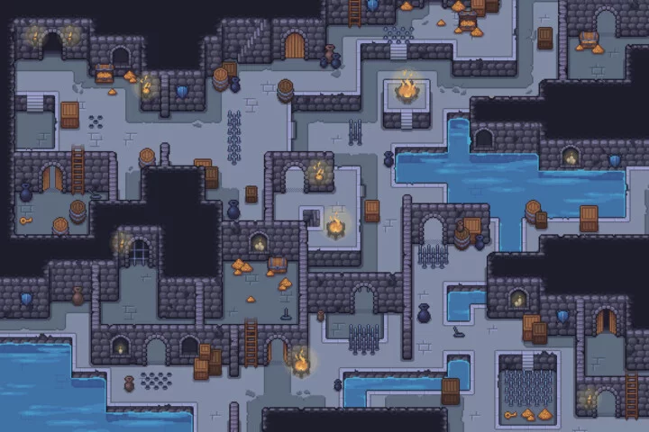 Free 2D Top-Down Pixel Dungeon Asset Pack