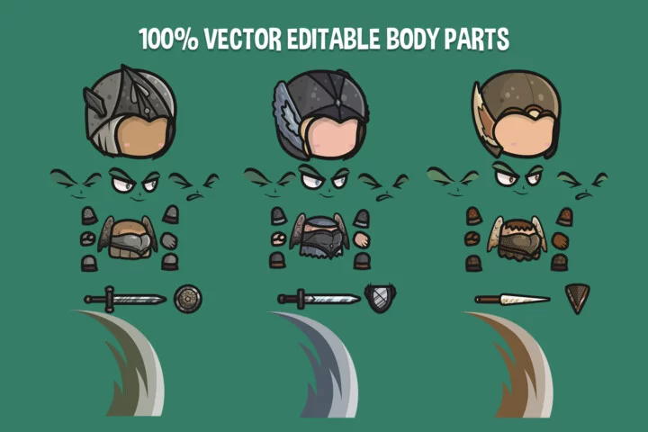 Free Chibi Valkyrie Character Sprites