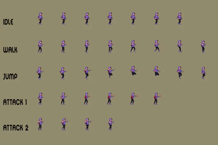 Free Graffiti Artist Sprite Sheet Pixel Art Pack