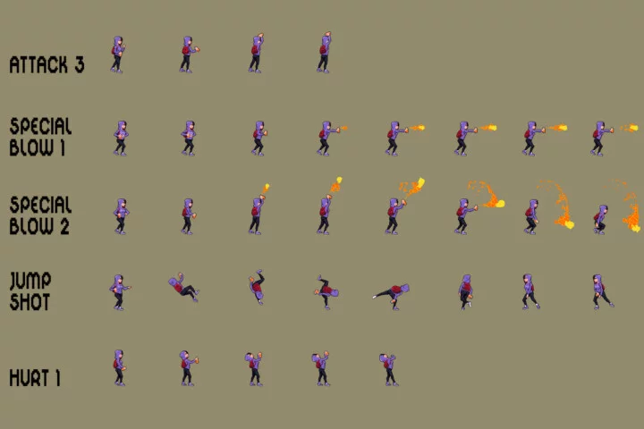 Free Graffiti Artist Sprite Sheet Pixel Art Pack