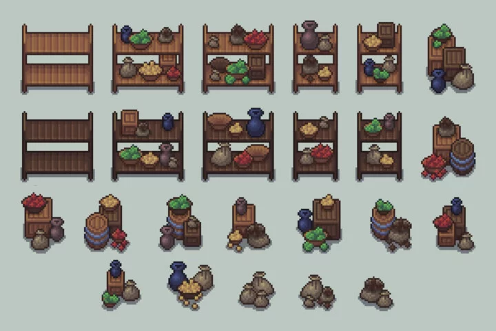 Free Pixel Art Dungeon Objects Asset Pack